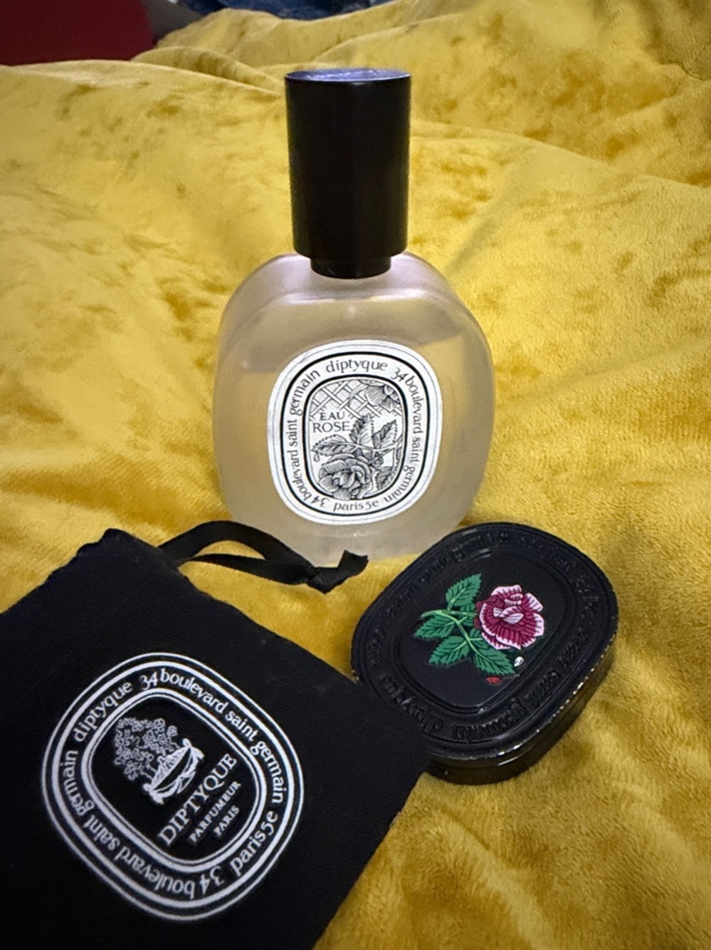 Diptyque Eau Rose Fragance Hair Mist + Solid Perfume Set | Lightly Used